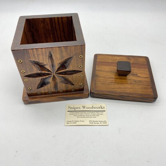 Wooden Star Design Storage Box - Picture 7 of 16